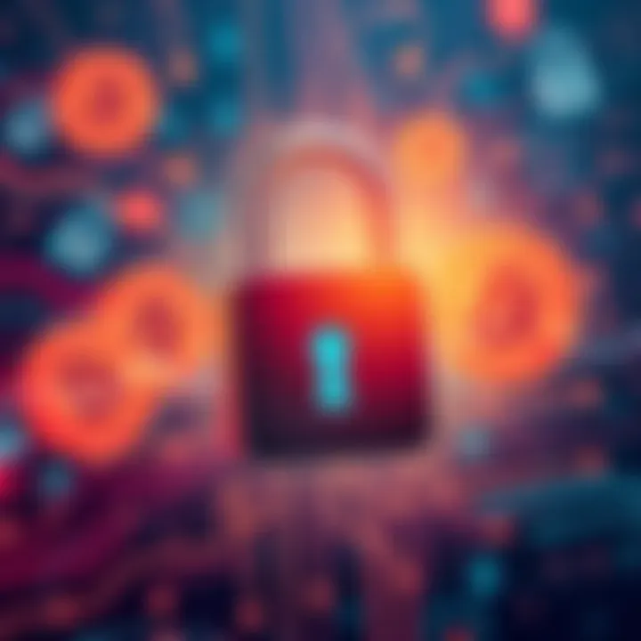 LastSignal Dead Man's Switch Illustration A graphic showing a digital lock symbolizing secure digital inheritance with a background of Bitcoin and encryption icons.