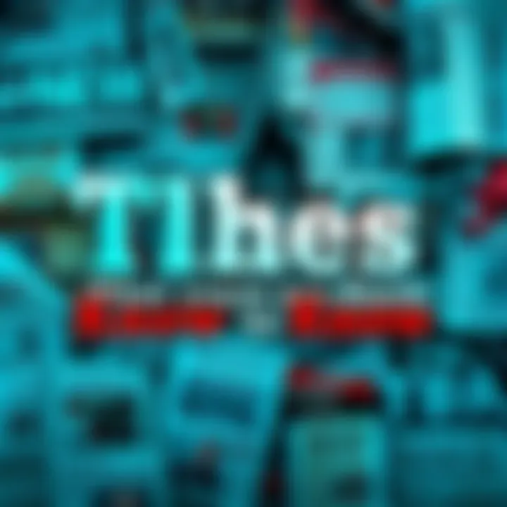 Latest News Updates Collage of newspaper headlines and digital news icons representing current events