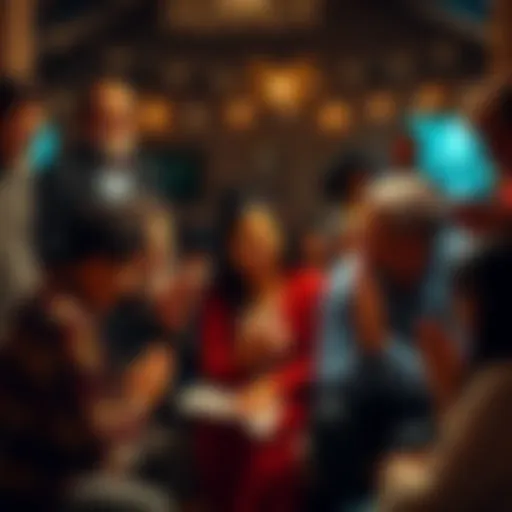 Laughter and Prayer A group of diverse people laughing and praying together in a cozy setting, illustrating the harmony of humor and spirituality.