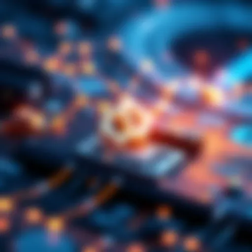 Graphic showing the launch of the UNIT token on the Cardano blockchain with digital transaction elements.