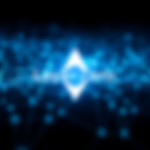 LayerZero logo displayed prominently with an Ethereum blockchain pattern in the background, symbolizing its connection to decentralized technology.