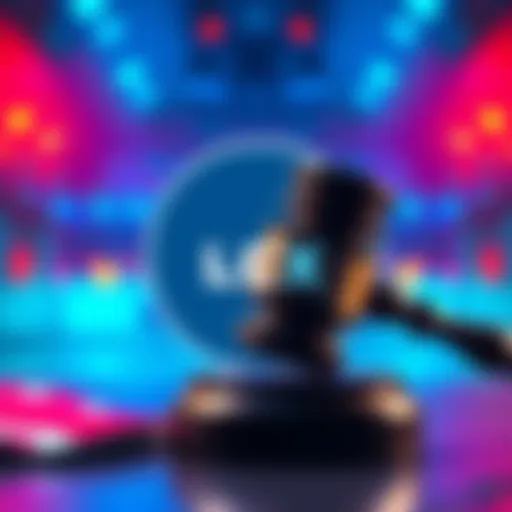 Graphic showing LCX logo with a gavel symbolizing impending regulation in the U.S.
