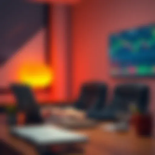 A person sitting at a desk with a laptop, looking at crypto charts and resources, eager to learn about trading and investment in cryptocurrency.