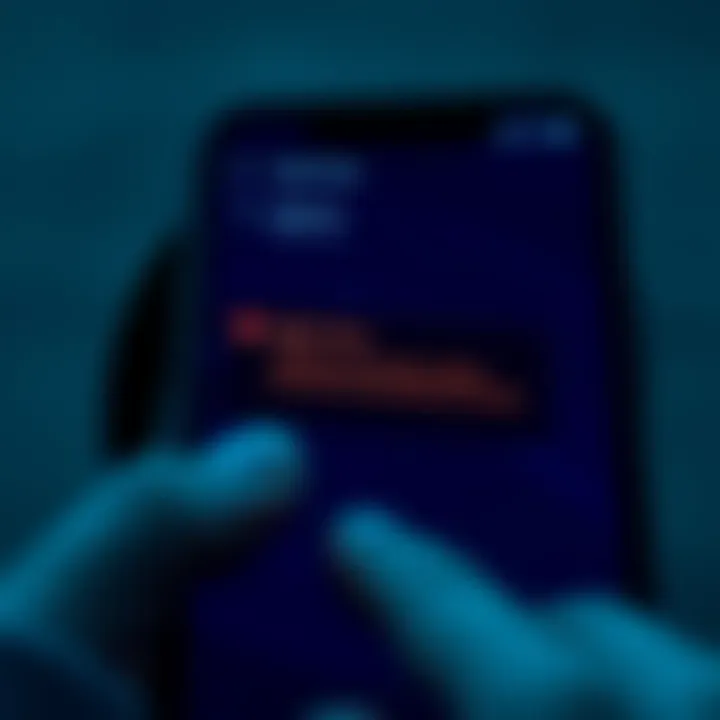 A screenshot showing an error message during a Ledger Flex update on a phone, indicating disconnection and update mode.
