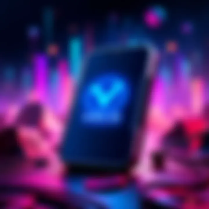 Graphic showing Ledger wallet with VELO logo and Stellar network symbols