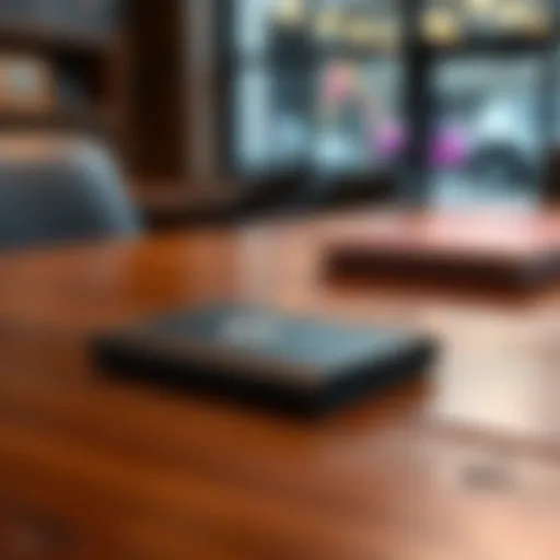A Ledger cold wallet device placed on a wooden table, representing Bitcoin storage security concerns.