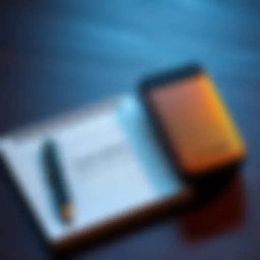 A Ledger hardware wallet displayed alongside a notepad showing a seed phrase written down, emphasizing security and recovery.
