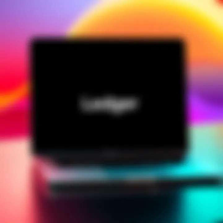 A MacBook Pro showing a black screen with the Ledger Live logo, indicating a loading issue