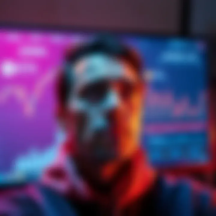 A person looking frustrated while trying to swap ETH for BTC on Ledger Live, with a digital wallet interface on a computer screen in the background.
