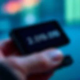 Close-up of a Ledger Nano S+ showing a screen with zero balance after factory reset