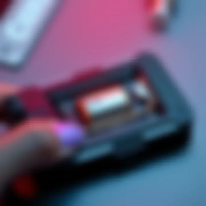 The Ledger Nano X showing a smaller battery with tracking device visible inside