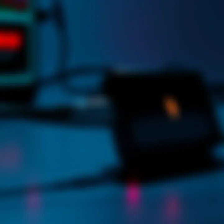 A Ledger Nano X device with a charging cable connected, showing a red charging indicator light