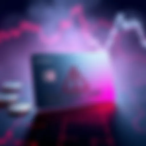 Mockup of Ledger's physical card with a warning sign about scams