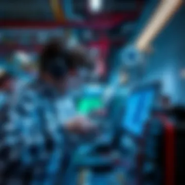 Members of Ledger's security team examining hardware for vulnerabilities in a lab environment