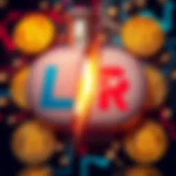 A comparison between Ledger and Trade Republic logos with Bitcoin symbols around them