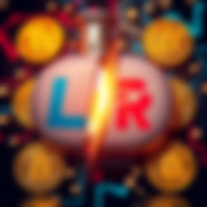 A comparison between Ledger and Trade Republic logos with Bitcoin symbols around them