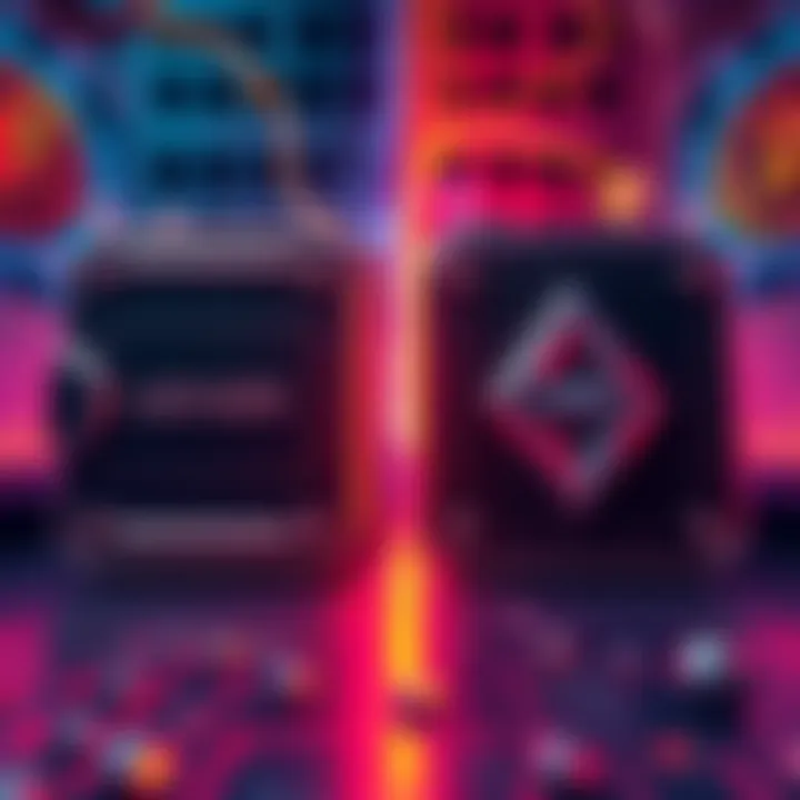 A visual representation showcasing Ledger and Trezor wallets side by side, emphasizing their unique features and security aspects.