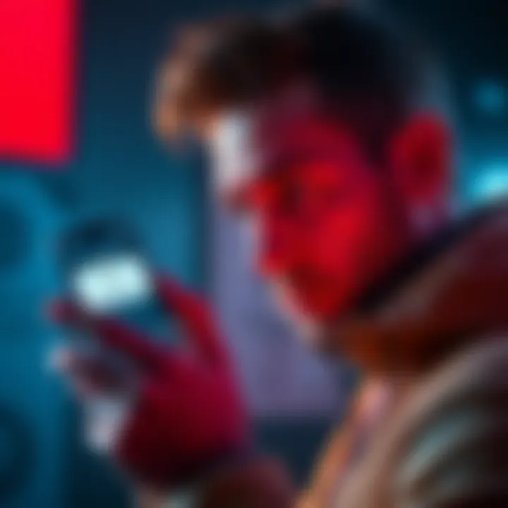 Ledger wallet security concerns A concerned person looking at a Ledger wallet screen while holding a smartphone showing a security warning