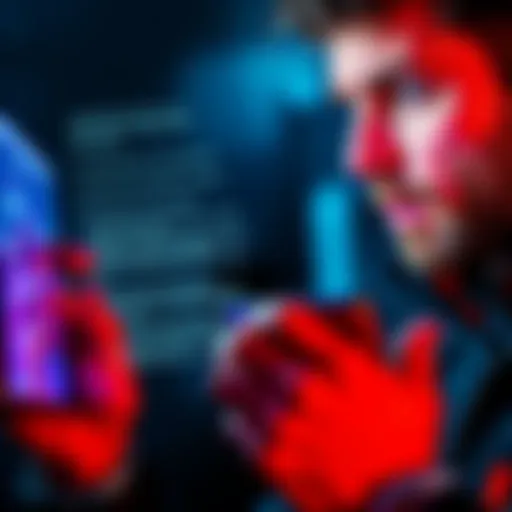 A person looks concerned while using a Ledger wallet, with complex terms and security permissions visible on the screen.