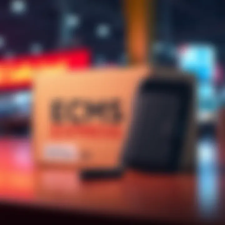 Ledger wallet placed beside a shipping box from ECMS Express