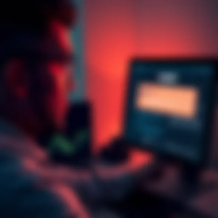A frustrated user looking at a computer screen with the Ledger Wallet app displaying error popups and sync problems.