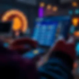 A person using a Ledger hardware wallet to transfer cryptocurrency from an Exodus wallet, focused on the screen showing token options.