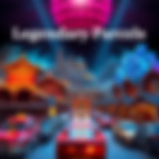 A visual showcasing rare legendary parcels, highlighting their unique designs and vibrant colors.