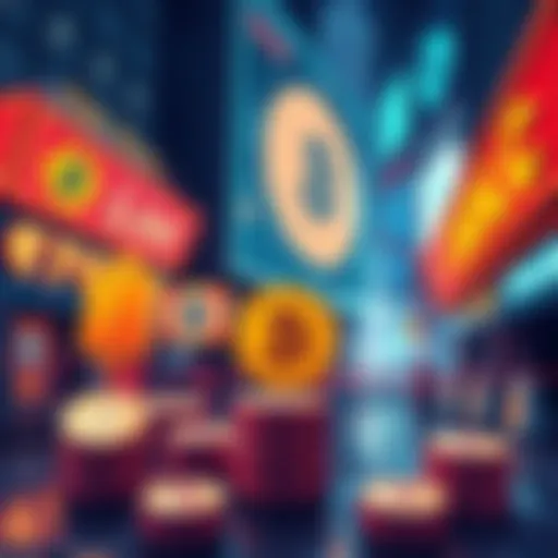 An illustration showing different token markets with USDC deposits, symbolizing lending options on Euler Finance.