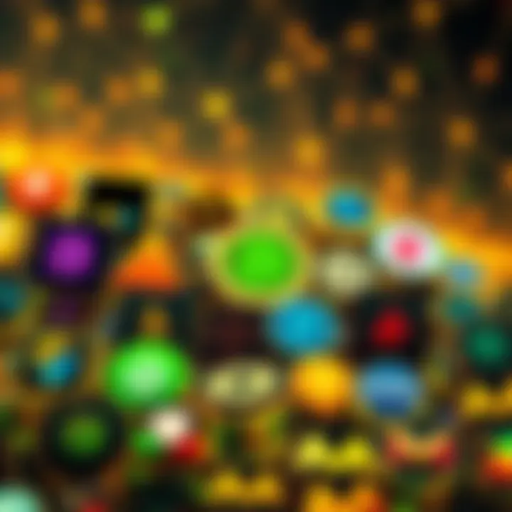 A visual representation of various blockchain platforms, showcasing logos and icons of underrated blockchains against a vibrant backdrop.