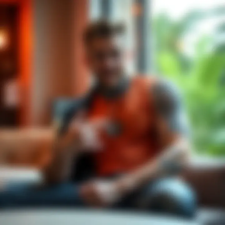 Liam displaying his new tattoo, which has sparked discussions about slander, while sitting in a casual environment.