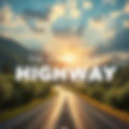 A winding road through diverse landscapes, symbolizing the journey of life with various experiences and challenges.