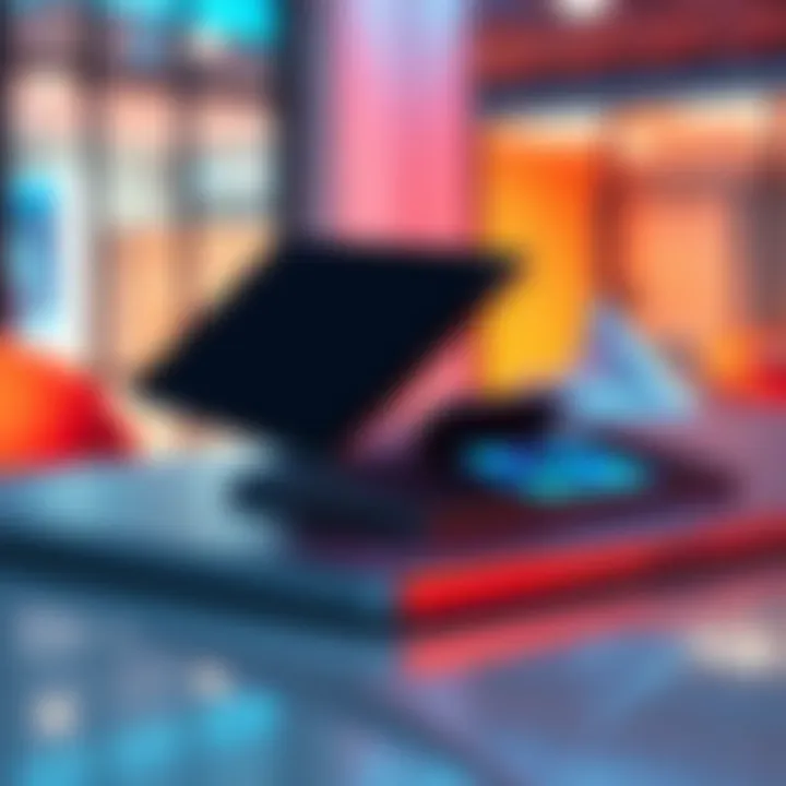 A sleek, lightweight foldable device on a modern table, showcasing its slim design and technological features.