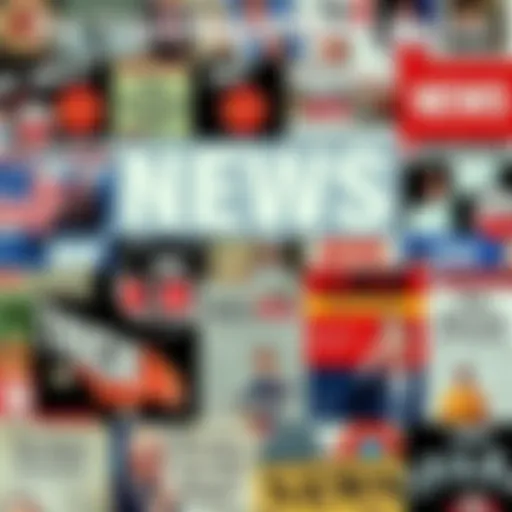 A collage of quirky headlines and images that represent offbeat news stories, showcasing humor and societal trends.