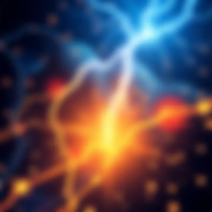 Illustration of a digital connection symbolizing fast Bitcoin payments over the Lightning Network