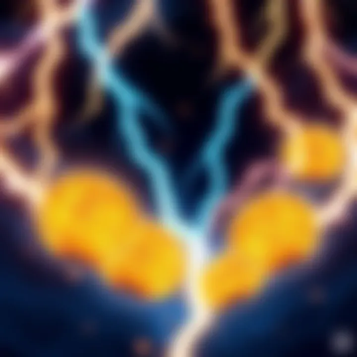 Lightning Trading on Hodl Hodl An illustration showing Bitcoin icons with lightning bolts, representing fast peer-to-peer trading on Hodl Hodl.