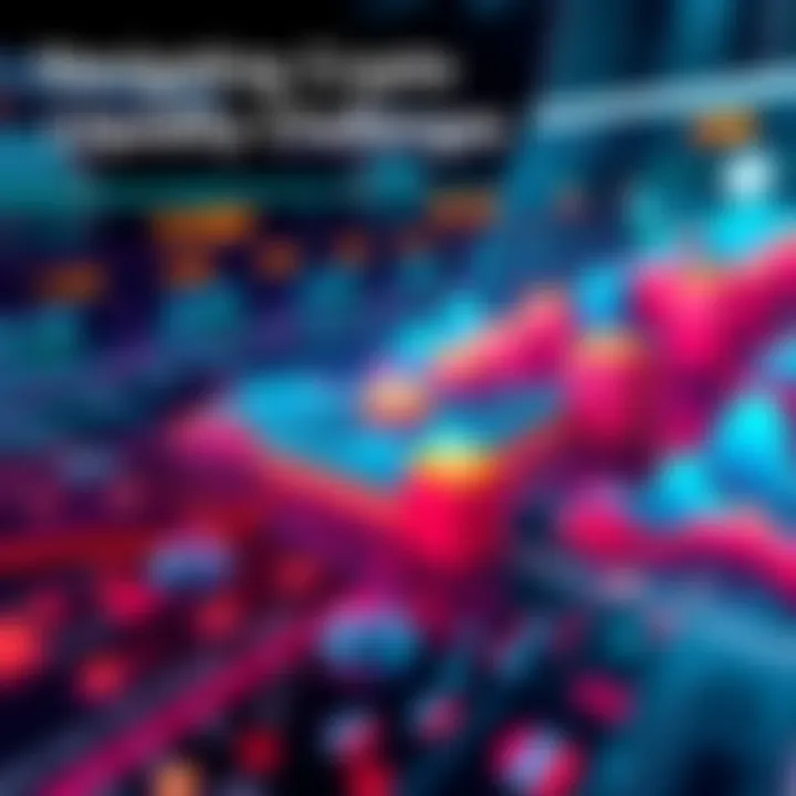 A visual representation of liquidity issues affecting cryptocurrency exchanges with Kadena highlighted.