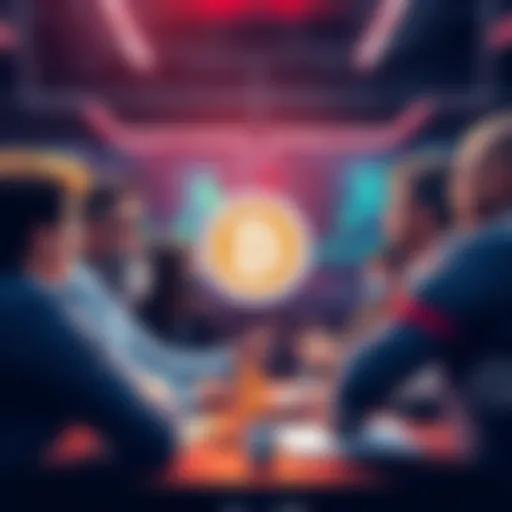 A group of people engaged in a discussion about Litecoin trading and strategies