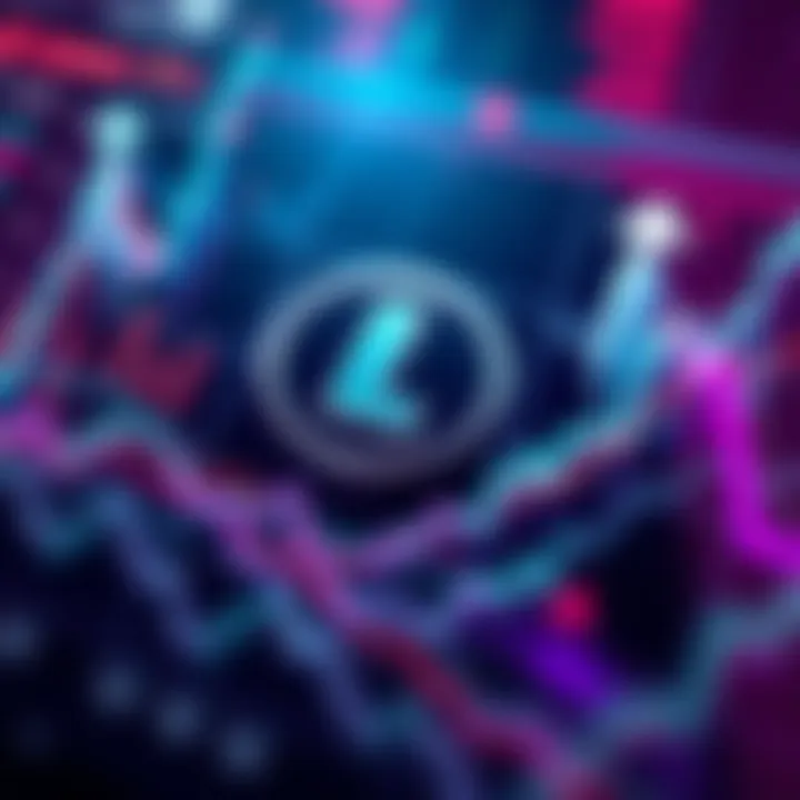 A chart showing Litecoin's rising values and positive trends in the cryptocurrency market.