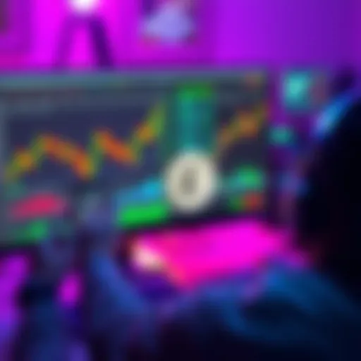 A person analyzing Litecoin charts and graphs on a computer screen, representing investment decisions for 2026