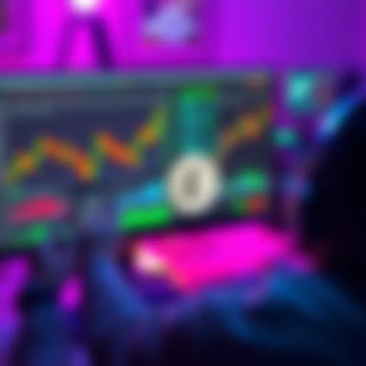 A person analyzing Litecoin charts and graphs on a computer screen, representing investment decisions for 2026