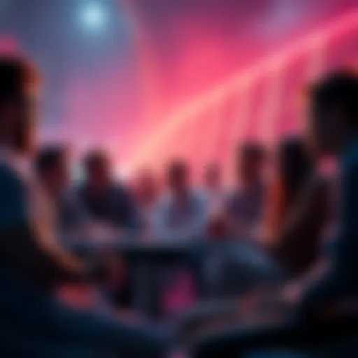 Community members engaging in a discussion about Litecoin trading strategies and market events