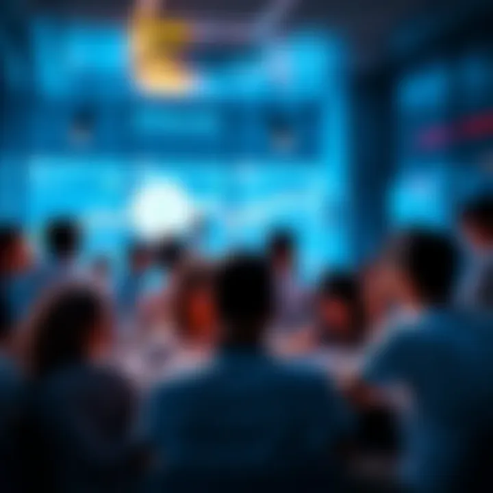 People engaging in a lively discussion about Litecoin trading strategies and market trends