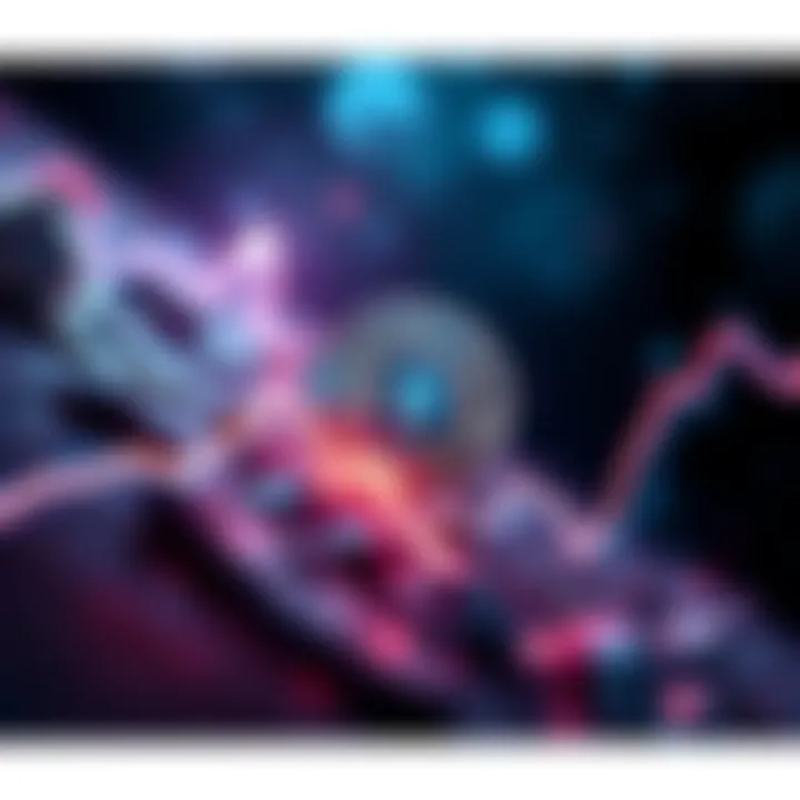 Critical Juncture for Litecoin Amidst Market Uncertainty Visual representation of Litecoin navigating a crucial trend line, symbolizing the battle between holding and selling amid market shifts.