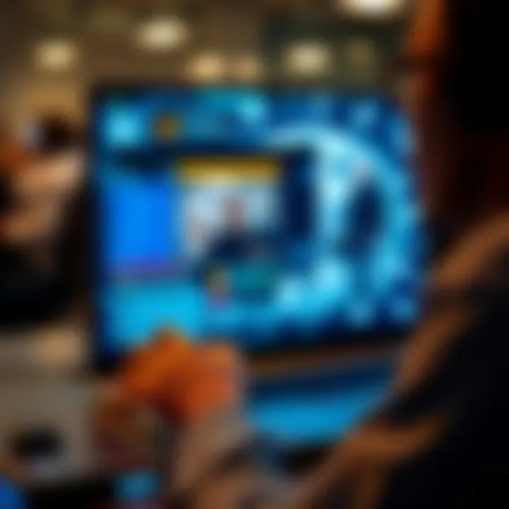 Live-streaming Task Verification A person using a laptop to verify a task while a live video feed displays real-time actions, showcasing the use of AI agents in task verification.