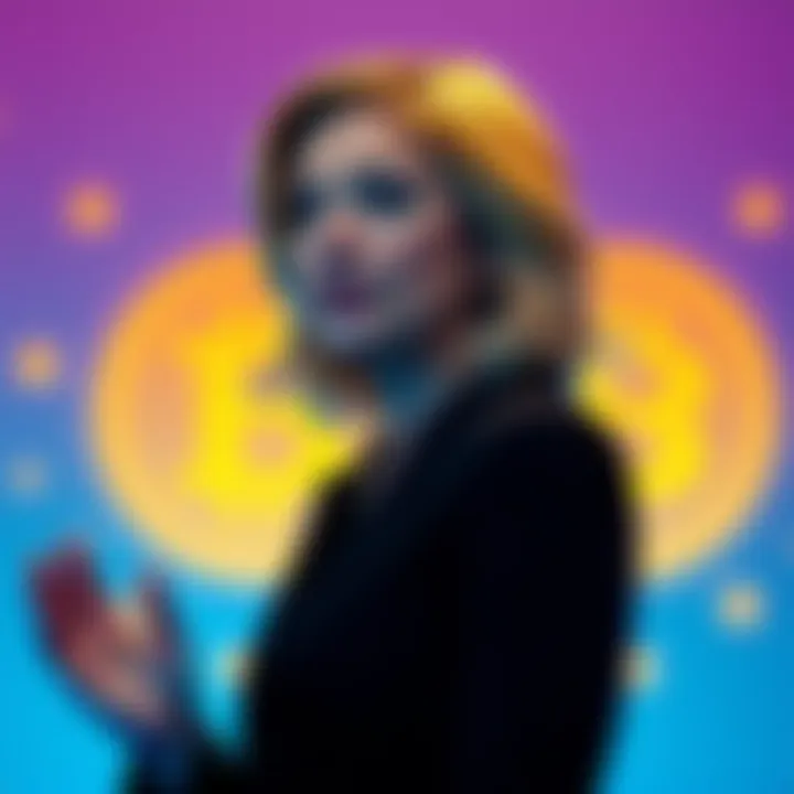 Former UK Prime Minister Liz Truss speaking about Bitcoin as a solution for currency devaluation in the UK, emphasizing financial stability.