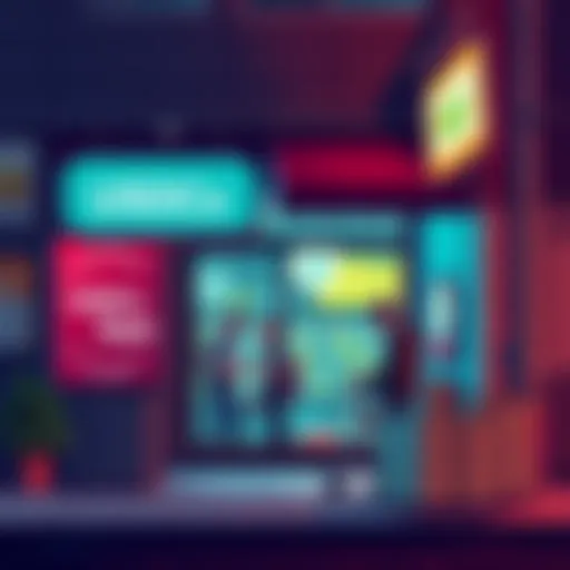 A storefront with a sign showing acceptance of USDCx payments, customers browsing, and a delivery box nearby.