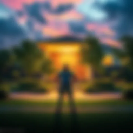 A local player stands proudly in front of the park they now own, showcasing their strategic moves in land acquisition.