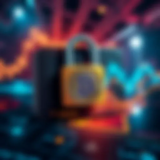 A digital wallet icon with a padlock symbolizing Bitcoin locked away, representing security and non-accessibility for years.