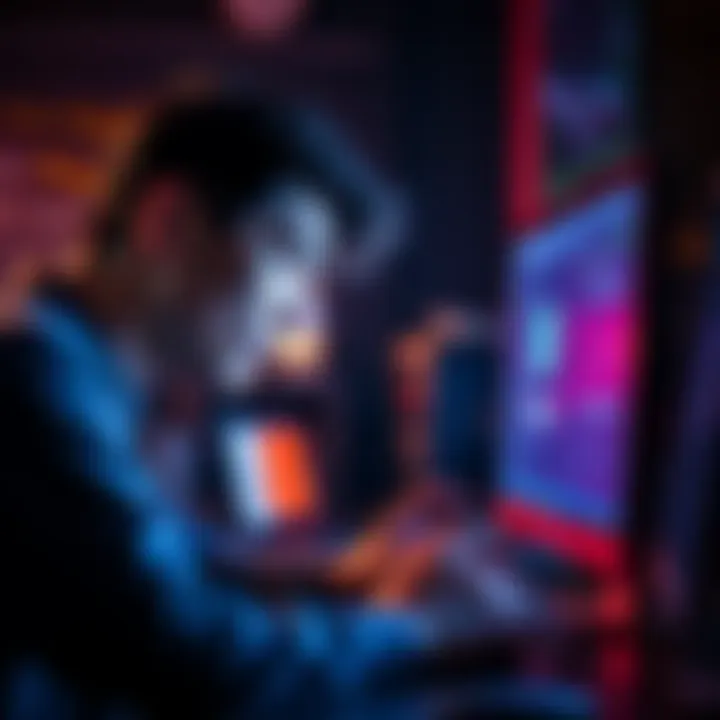 A worried person looking at their computer screen while trying to access locked funds on Blockchain.com