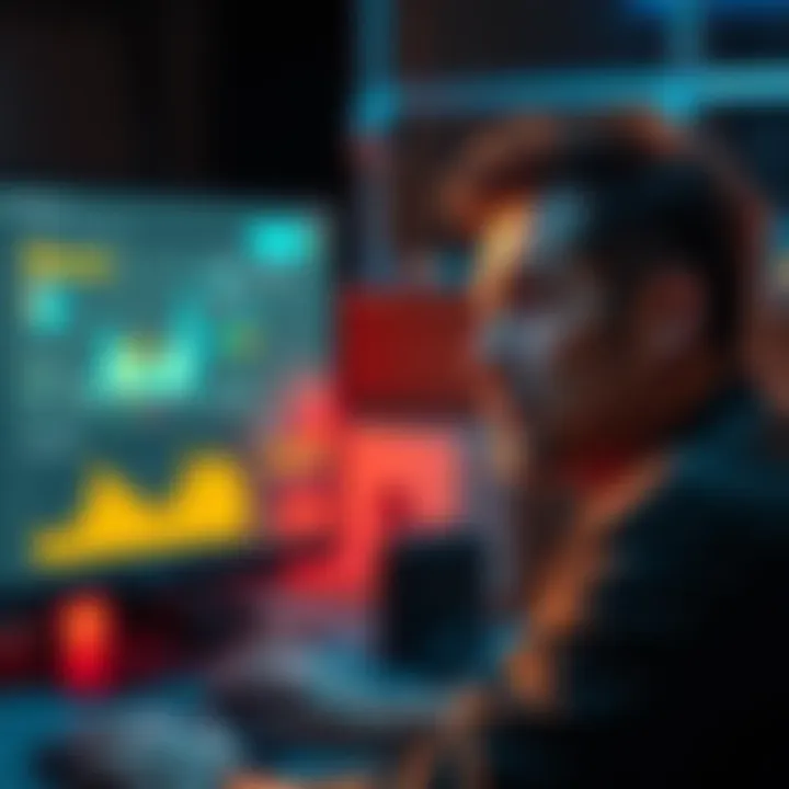 A confused person looking at a computer screen with a dashboard showing asset lock-up status issues